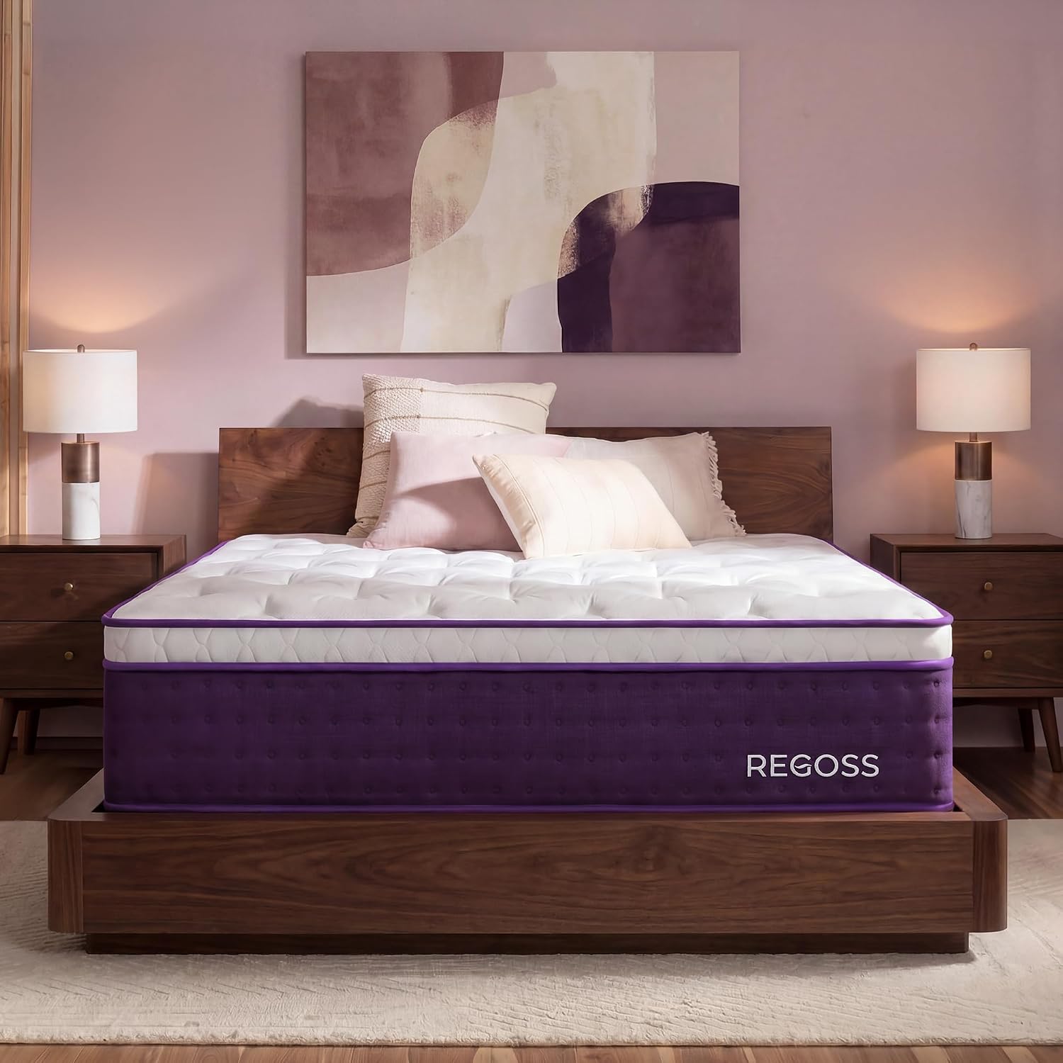 Memory Foam Mattress In A Box Queen - ที่นอนนุ่มพิเศษขนาดควีนไซส์ 12 นิ้ว แบบไฮบริดในกล่อง สำหรับคนนอนตะแคง |