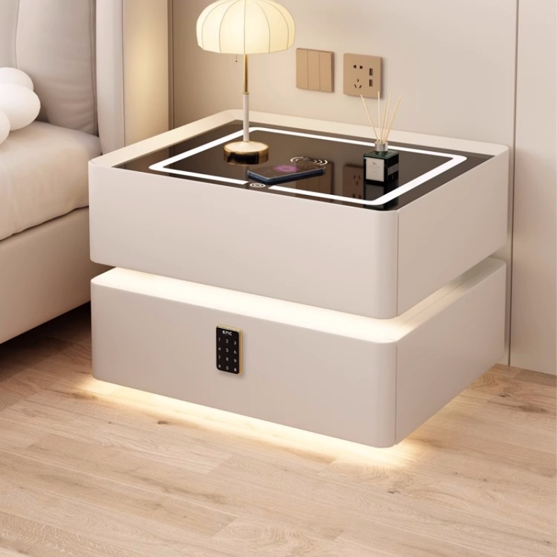 โต๊ะข้างเตียงอัจฉริยะไม้เนื้อแ - Solid Wood Nightstand 2 Drawers บทวิจารณ์และราคา