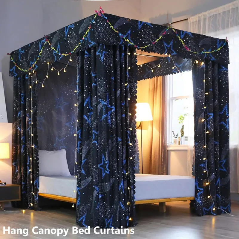 เสาโครงเตียงแบบมีหลังคาคุณภาพส - Canopy Bed Frame Metal Queen บทวิจารณ์และราคา