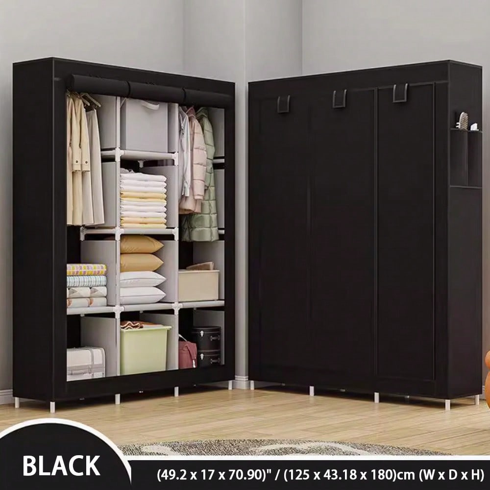 ตู้เสื้อผ้าแบบพกพาขนาด 71 นิ้ว - Wardrobe Closet Portable Fabric Cover บทวิจารณ์และราคา