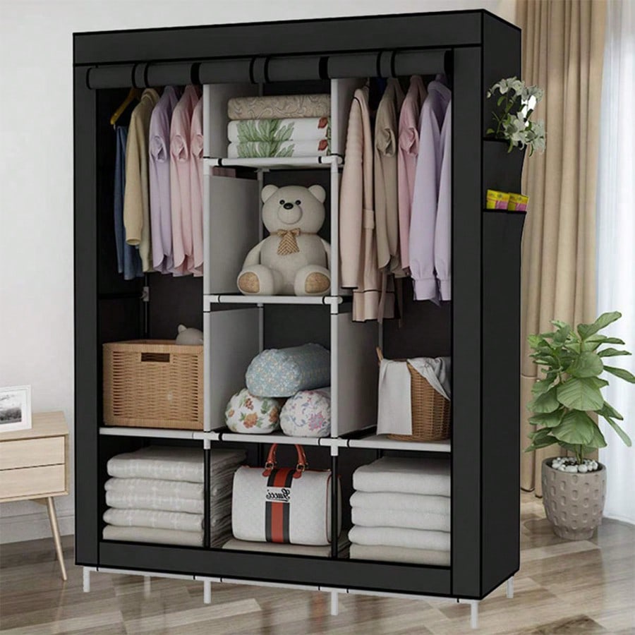 ตู้เสื้อผ้าแบบพกพาขนาด 71 นิ้ว - Wardrobe Closet Portable Fabric Cover บทวิจารณ์และราคา