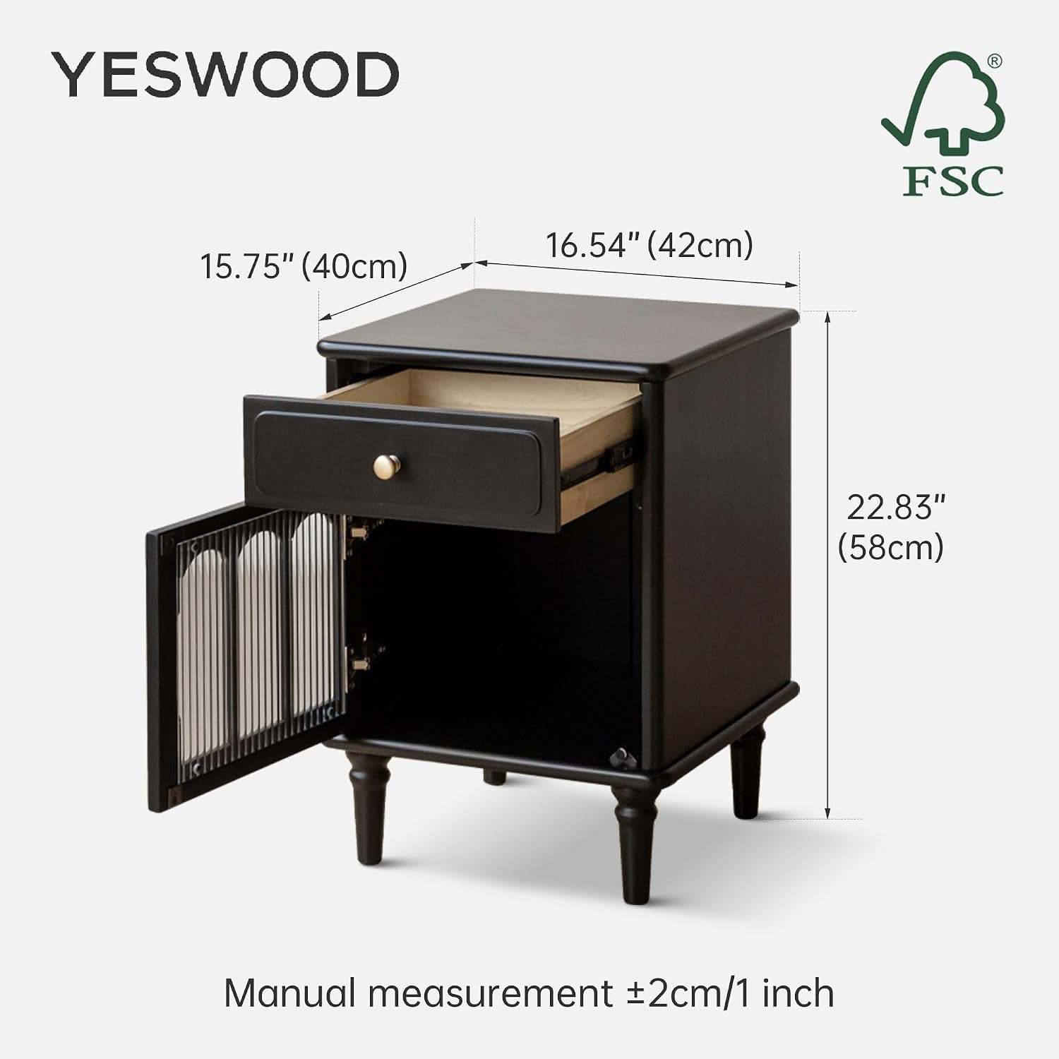 ชุดโต๊ะข้างเตียงไม้เนื้อแข็ง 2 - Solid Wood Nightstand 2 Drawers บทวิจารณ์และราคา