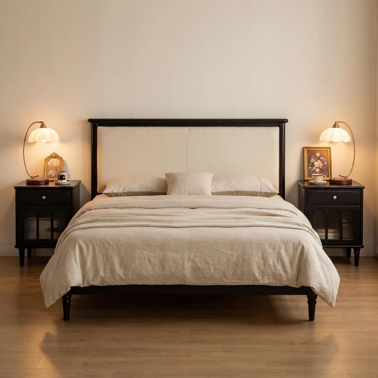 ชุดโต๊ะข้างเตียงไม้เนื้อแข็ง 2 - Solid Wood Nightstand 2 Drawers บทวิจารณ์และราคา
