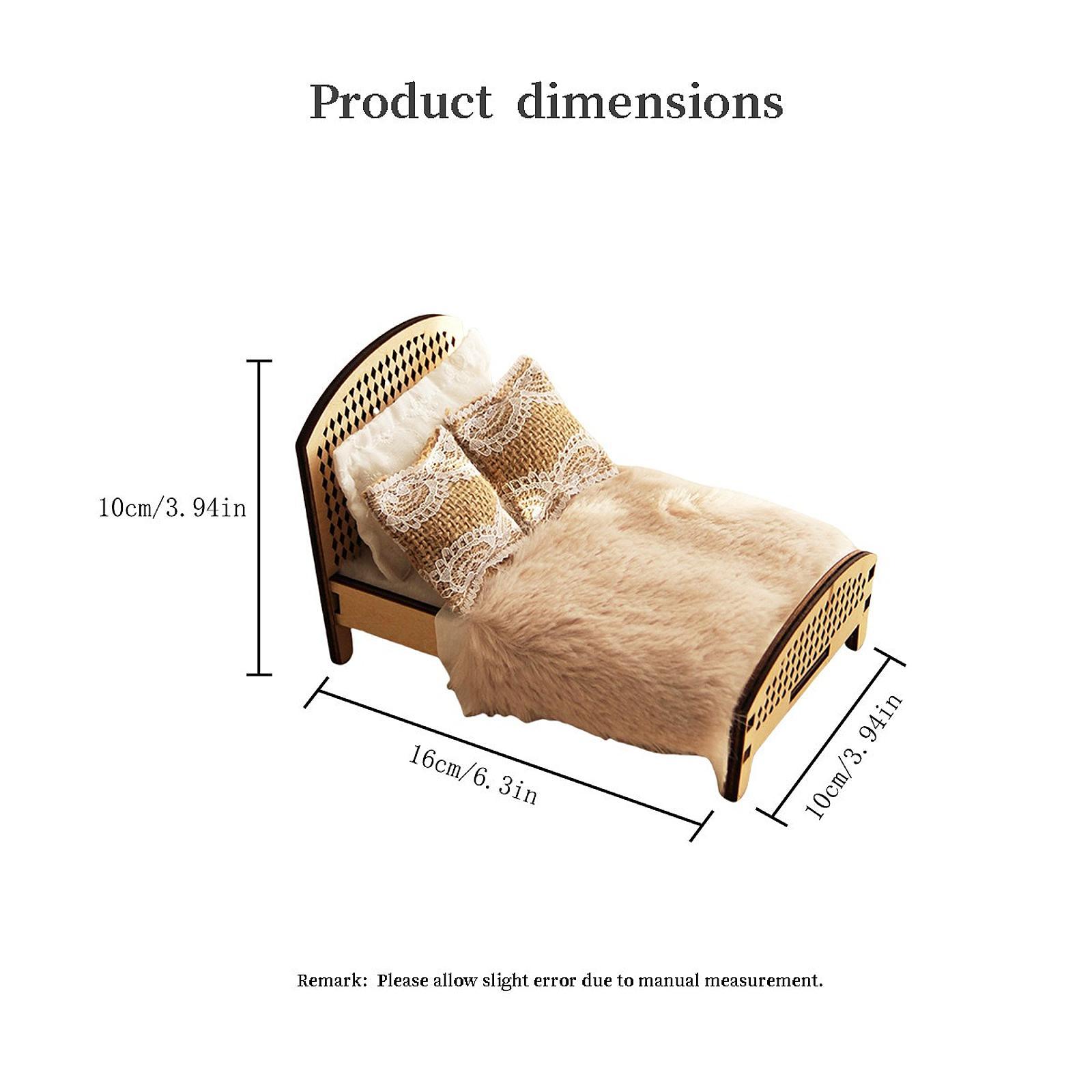 เตียงคู่ขนาด 1:12 สำหรับบ้านตุ - Bedroom Furniture บทวิจารณ์และราคา