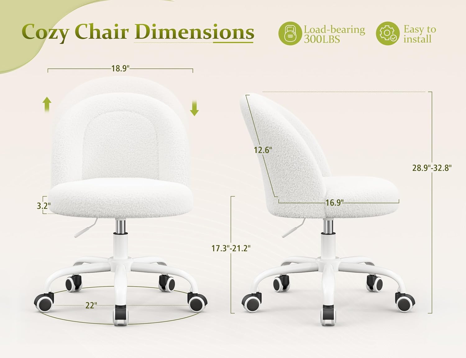 เก้าอี้โต๊ะเครื่องแป้งสีขาวดูเ - Bedroom Furniture บทวิจารณ์และราคา