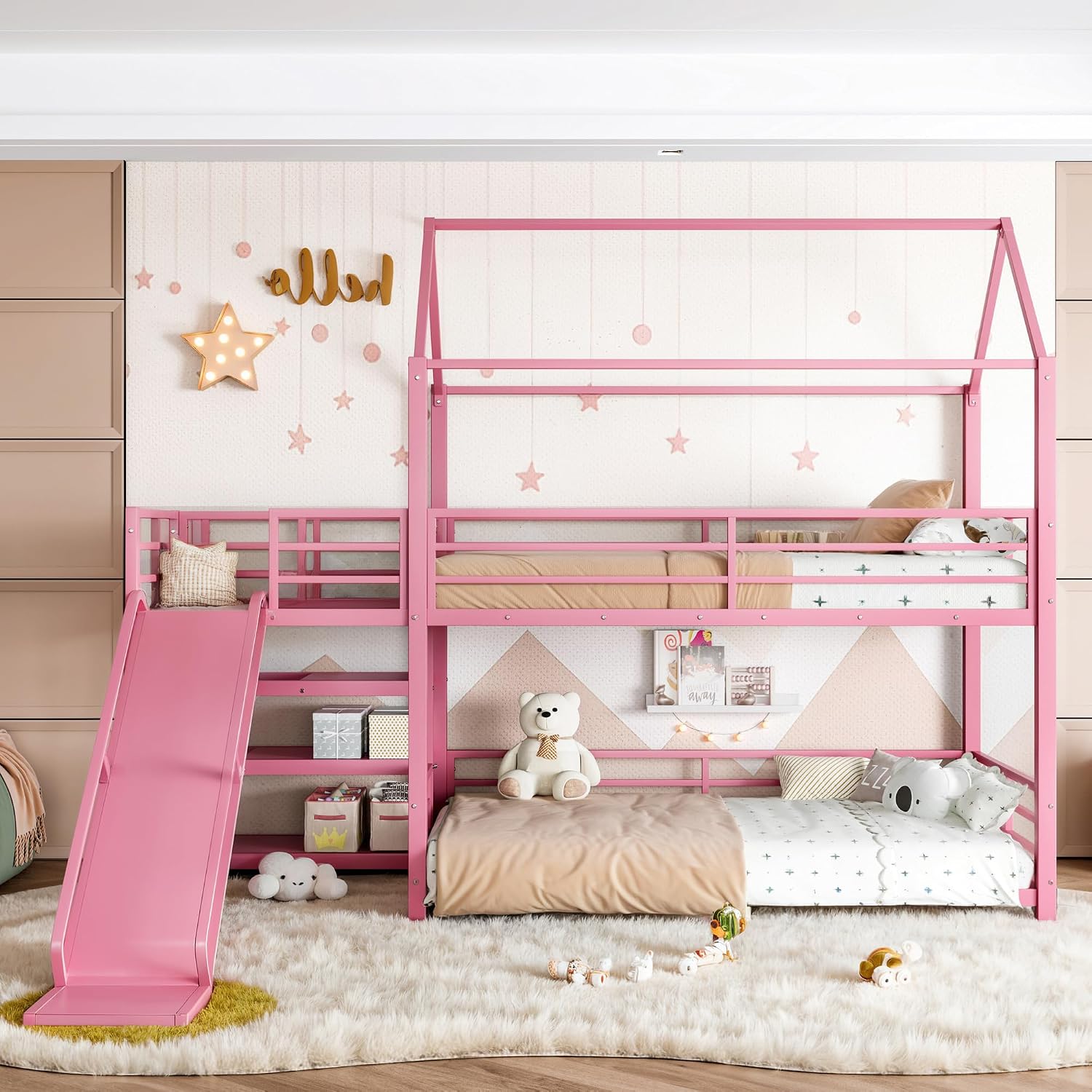 เตียงสองชั้นพร้อมสไลเดอร์และบั - Bunk Bed With Stairs And Slide บทวิจารณ์และราคา