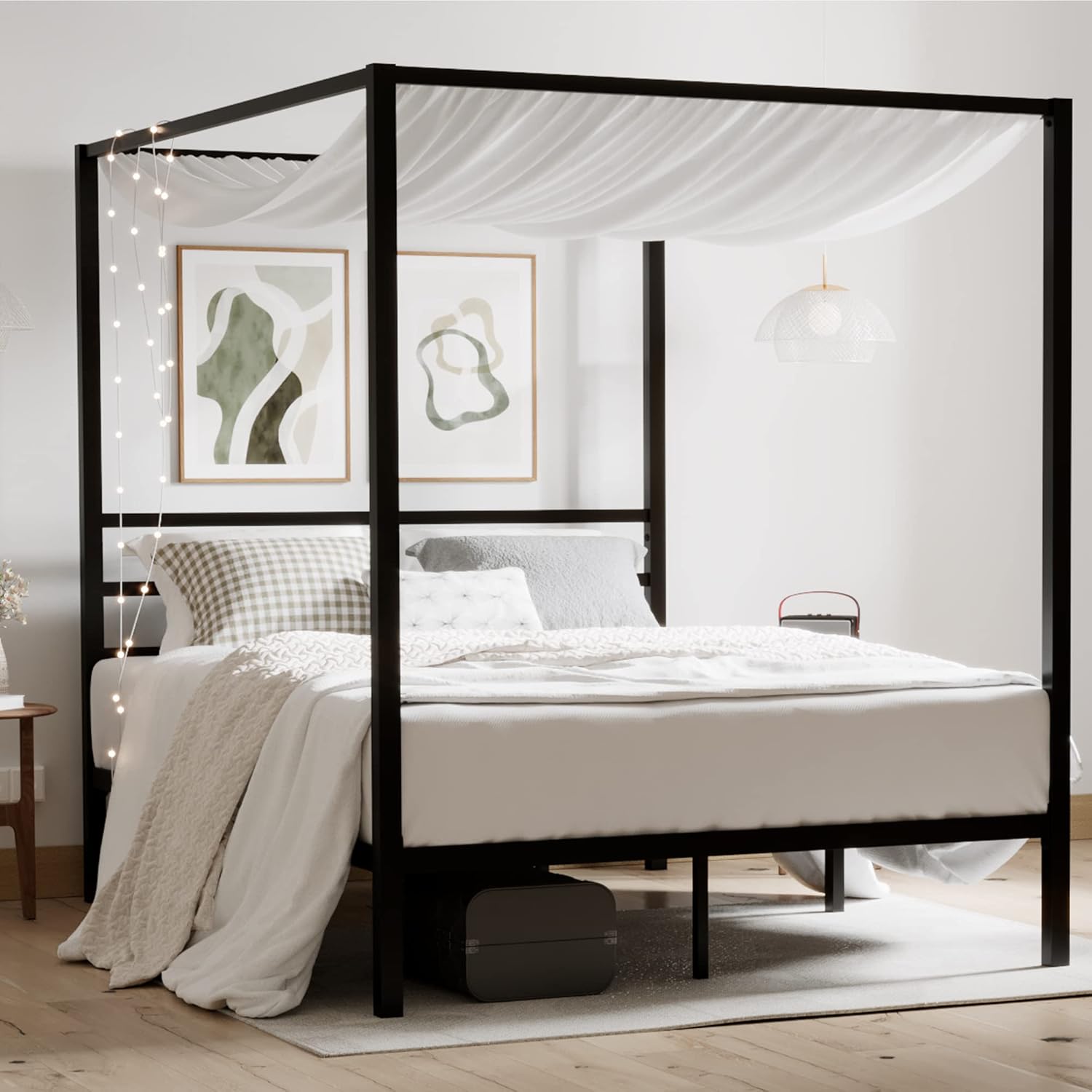 โครงเตียงโลหะแบบมีหลังคา รุ่น  - Canopy Bed Frame Metal Queen บทวิจารณ์และราคา