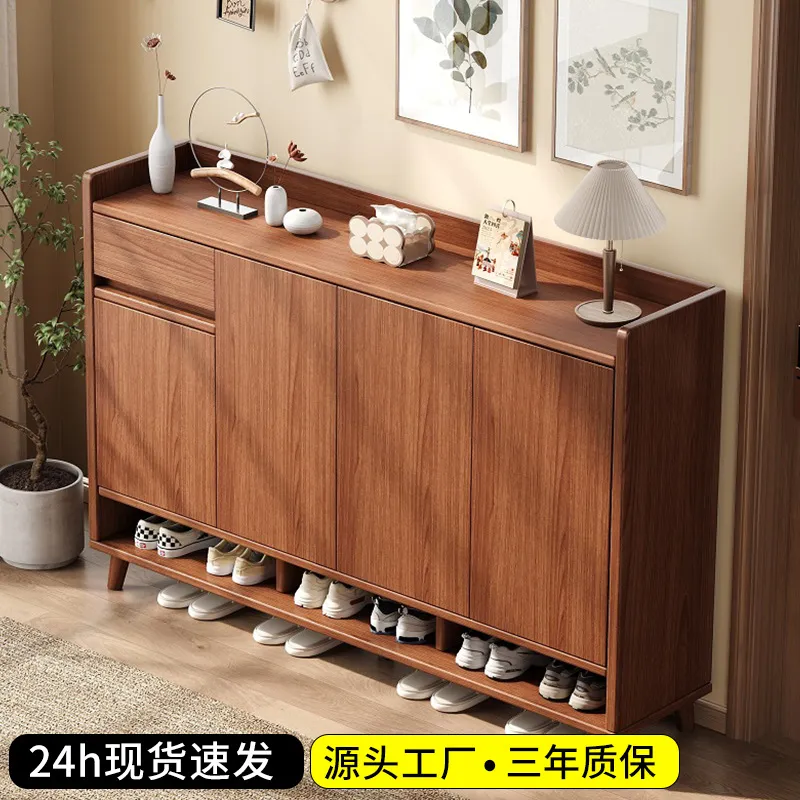 ตู้เก็บรองเท้าไม้เนื้อแข็ง สำห - Shoe Rack Cabinet Narrow Entryway บทวิจารณ์และราคา