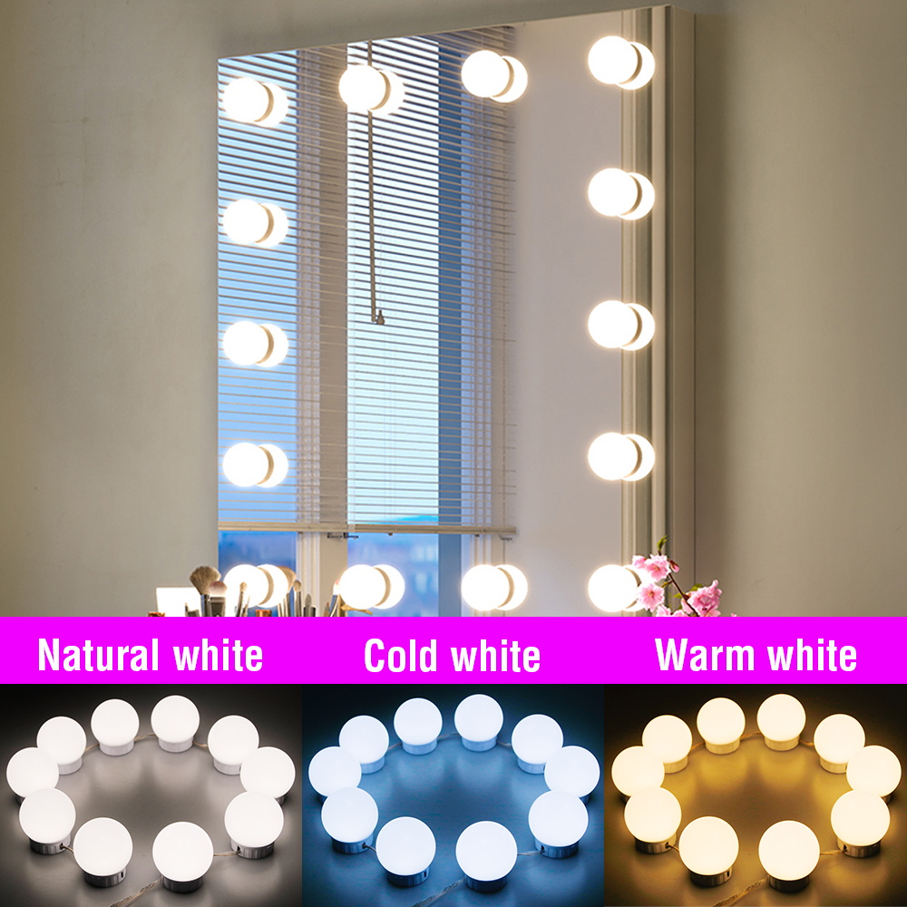 ไฟกระจกแต่งหน้า LED แบบ USB สำ - Dressing Table Vanity With Lighted Mirror บทวิจารณ์และราคา