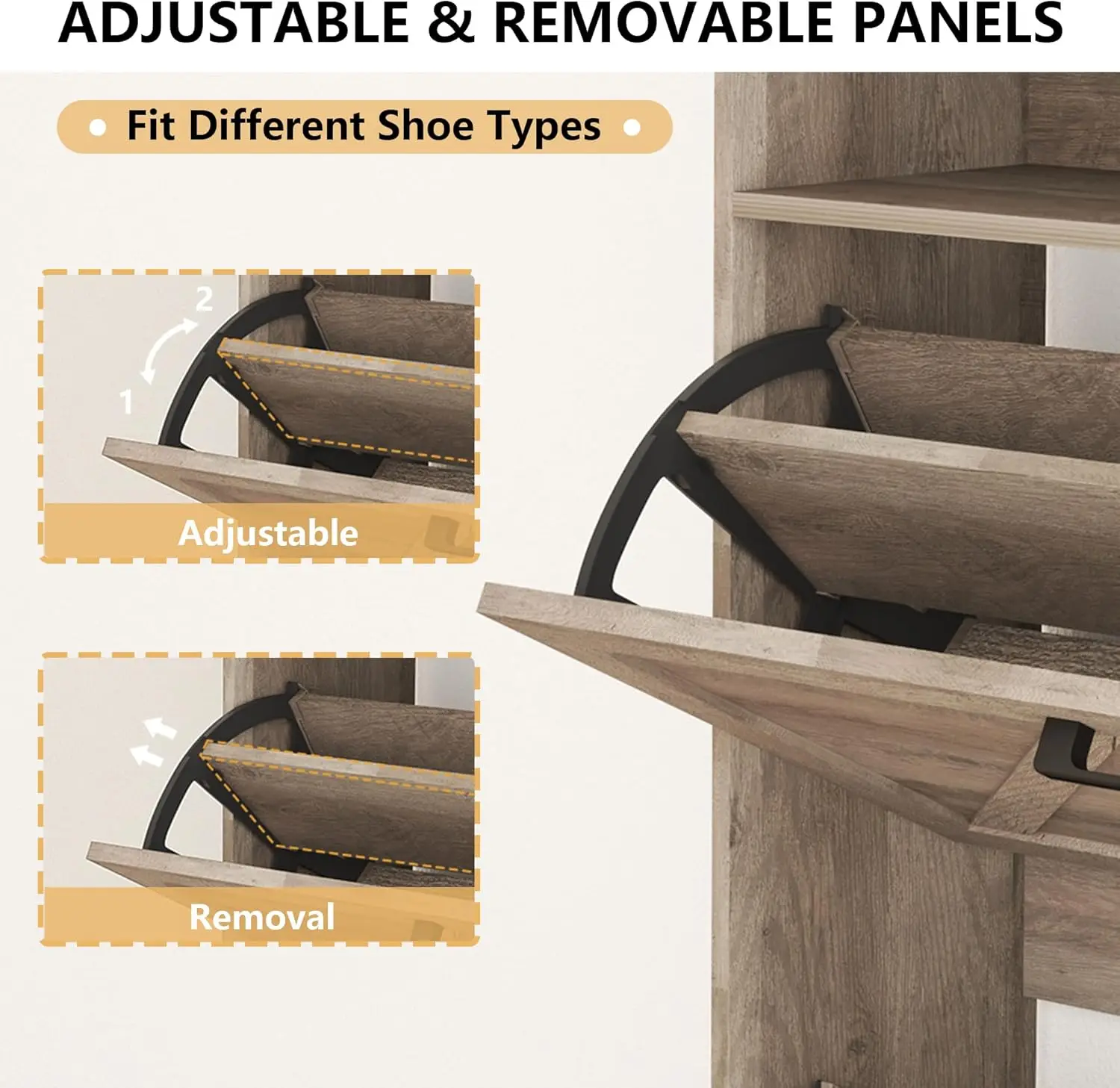 ตู้เก็บรองเท้าพร้อมลิ้นชักแบบเ - Shoe Rack Cabinet Narrow Entryway บทวิจารณ์และราคา