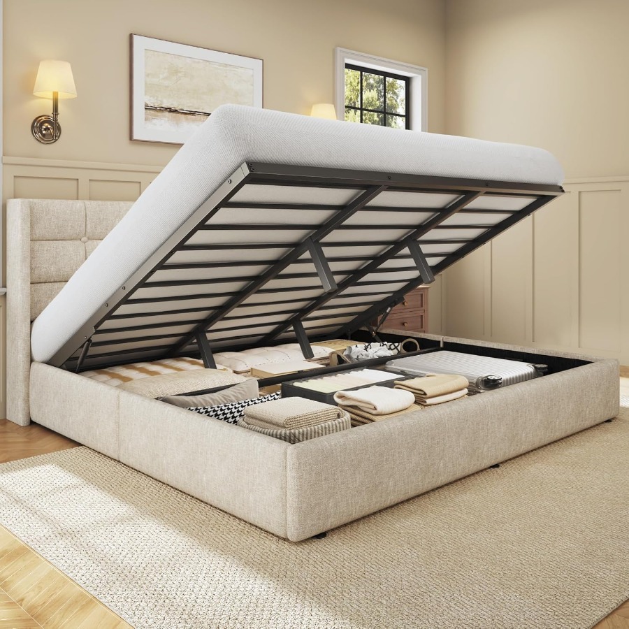 โครงเตียงยกสูงพร้อมช่องเก็บของ - Gas Lift Storage Bed Hydraulic บทวิจารณ์และราคา
