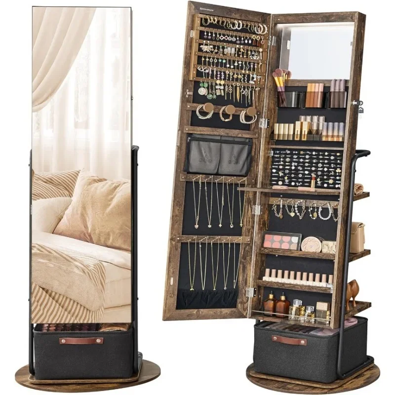 360 °   ตู้เก็บเครื่องประดับแบ - Full Length Mirror Jewelry Armoire บทวิจารณ์และราคา